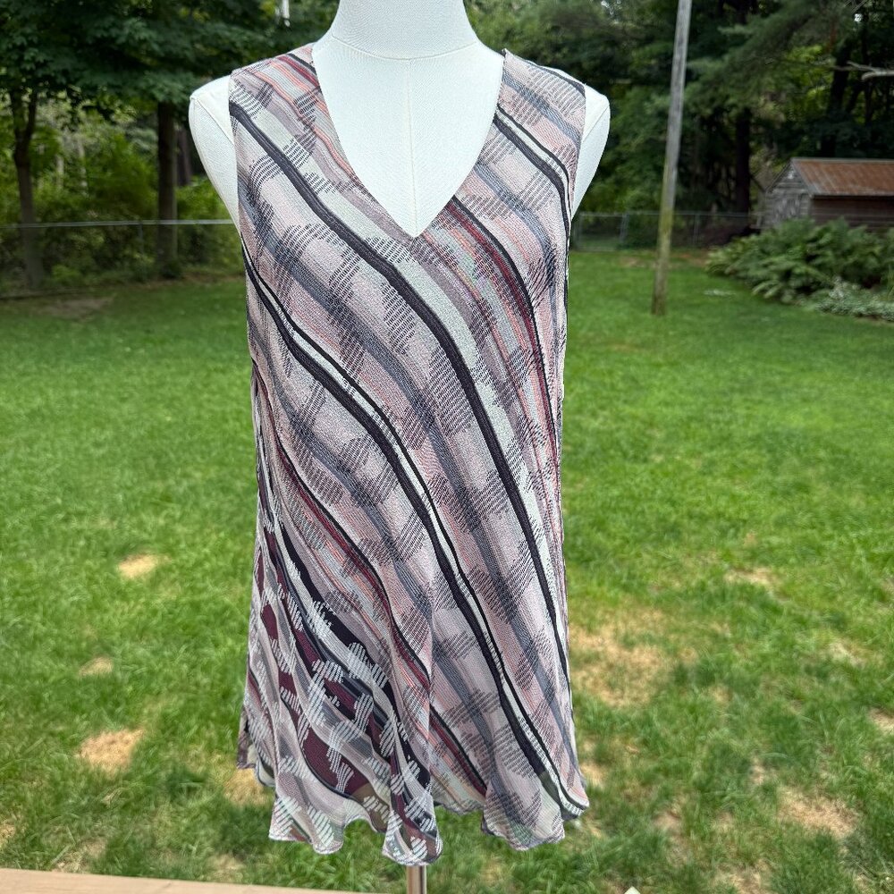 Nick+Zoe V Neck Sleeveless Silk Blouse NWOT